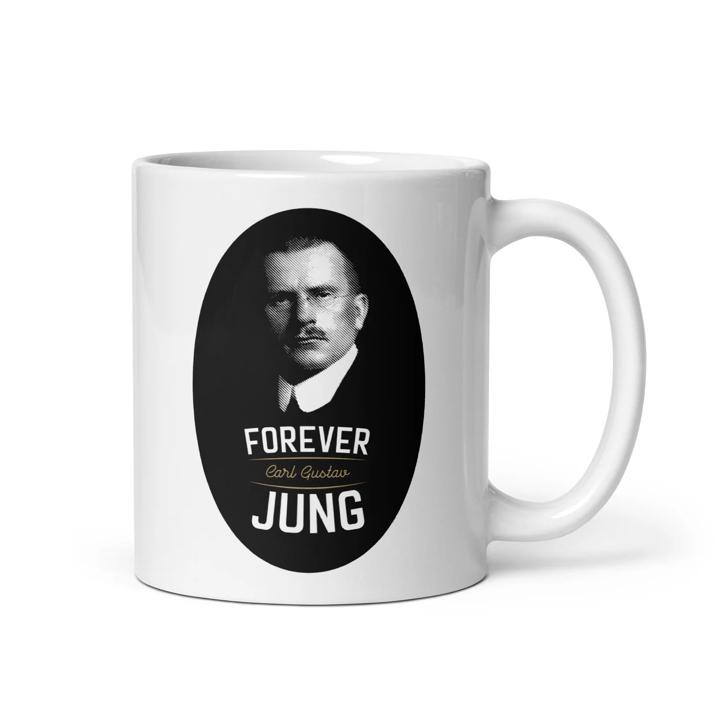 Caneca Forever Jung com retrato de Carl Gustav Jung